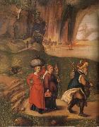 Albrecht Durer Lot flees with his family from sodom Spain oil painting artist